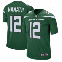 Mens New York Jets 12 Joe Namath New York Jets Nike Retired Player Jersey Green