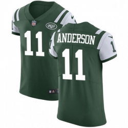 Mens Nike New York Jets 11 Robby Anderson Elite Green Team Color NFL Jersey