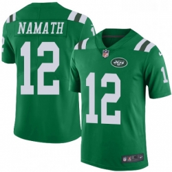 Mens Nike New York Jets 12 Joe Namath Limited Green Rush Vapor Untouchable NFL Jersey