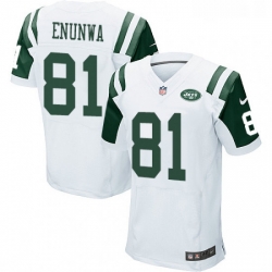 Mens Nike New York Jets 81 Quincy Enunwa Elite White NFL Jersey