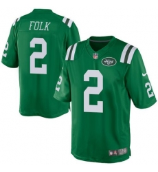 Nike Jets 2 Nick Folk Green Mens Stitched NFL Elite Rush Jersey