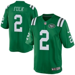 Nike Jets #2 Nick Folk Green Mens Stitched NFL Elite Rush Jersey