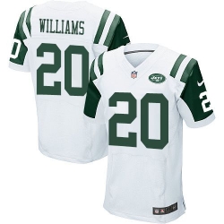 Nike Jets #20 Marcus Williams White Mens Stitched NFL Elite Jersey