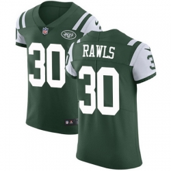 Nike Jets #30 Thomas Rawls Green Team Color Mens Stitched NFL Vapor Untouchable Elite Jersey