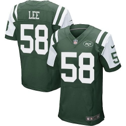 Nike Jets #58 Darron Lee Green Team Color Mens Stitched NFL Elite Jersey