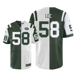 Nike Jets #58 Darron Lee Green White Mens Stitched NFL Elite Split Jersey