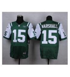 Nike New York Jets 15 Brandon Marshall Green Elite NFL Jersey