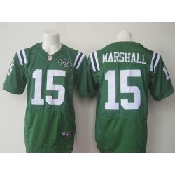 Nike New York Jets #15 Brandon Marshall Green Mens Stitched NFL Elite Rush Jersey