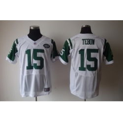 Nike New York Jets 15 Tim Tebow White Elite NFL Jersey