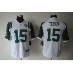 Nike New York Jets 15 Tim Tebow White Limited NFL Jersey