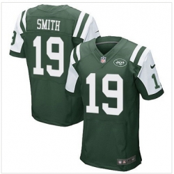 Nike New York Jets #19 Devin Smith Green Team Color Mens Stitched NFL Elite Jersey