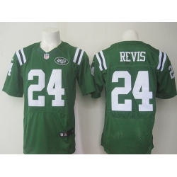 Nike New York Jets #24 Darrelle Revis Green Mens Stitched NFL Elite Rush Jersey