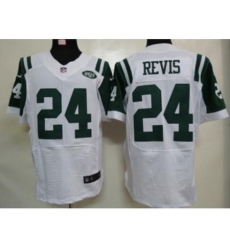 Nike New York Jets 24 Darrelle Revis White Elite NFL Jersey