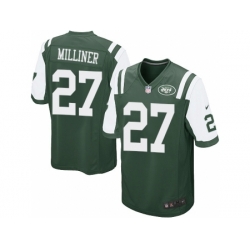 Nike New York Jets 27 Dee Milliner Green Game NFL Jersey