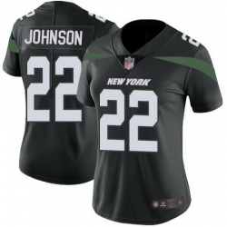 Jets 22 Trumaine Johnson Black Alternate Womens Stitched Football Vapor Untouchable Limited Jersey