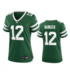 Women New York Jets 12 Joe Namath Green 2024 Stitched Football Jersey