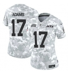 Women New York Jets 17 Davante Adams 2024 F U S E Arctic Camo Salute To Service Limited Stitched Jersey