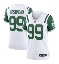 Women New York Jets 99 Mark Gastineau White Classic Alternate Stitched Jersey