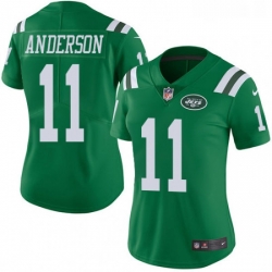 Womens Nike New York Jets 11 Robby Anderson Limited Green Rush Vapor Untouchable NFL Jersey