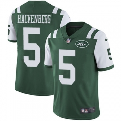 Nike Jets #5 Christian Hackenberg Green Team Color Youth Stitched NFL Vapor Untouchable Limited Jersey