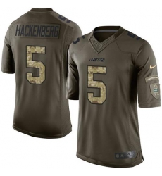 Nike Jets #5 Christian Hackenberg Green Youth Stitched NFL Limited Salute to Service Jersey