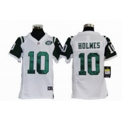 Youth Nike New York Jets 10# Santonio Holmes White Nike NFL Jerseys