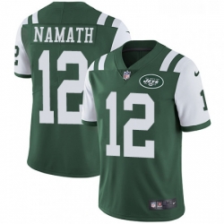 Youth Nike New York Jets 12 Joe Namath Elite Green Team Color NFL Jersey