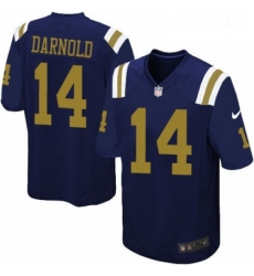 Youth Nike New York Jets 14 Sam Darnold Elite Navy Blue Alternate NFL Jersey