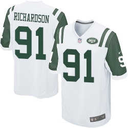 Youth Nike New York Jets #91 Sheldon Richardson Elite White NFL Jersey