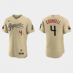 Arizona Diamondbacks 4 Craig Counsell Men Nike 2021 City Connect Authentic MLB Jersey Gold