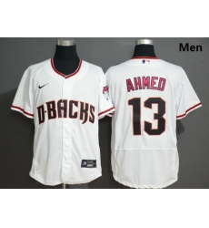 Diamondbacks 13 Nick Ahmed White Nike Flexbase Jersey