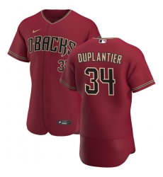 Men Arizona Diamondbacks 34 Jon Duplantier Men Nike Crimson Flex Base Alternate Team MLB Jersey