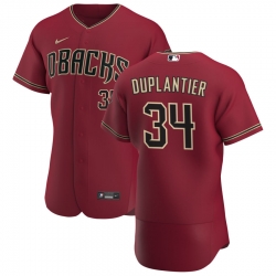 Men Arizona Diamondbacks 34 Jon Duplantier Men Nike Crimson Flex Base Alternate Team MLB Jersey