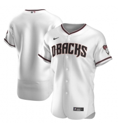 Men Arizona Diamondbacks Men Nike White Crimson Flex Base Home Team MLB Jersey