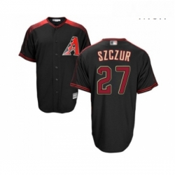 Mens Arizona Diamondbacks 27 Matt Szczur Replica Black Brick Alternate Home Cool Base Baseball Jersey 