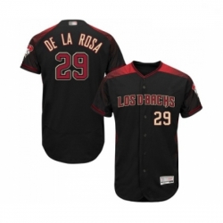 Mens Arizona Diamondbacks 29 Jorge De La Rosa Black Alternate Authentic Collection Flex Base Baseball Jersey