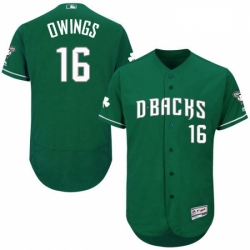 Mens Majestic Arizona Diamondbacks 16 Chris Owings Green Celtic Flexbase Authentic Collection MLB Jersey