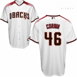 Mens Majestic Arizona Diamondbacks 46 Patrick Corbin Authentic White Home Cool Base MLB Jersey