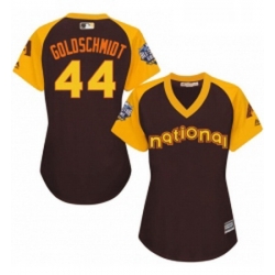 Womens Majestic Arizona Diamondbacks 44 Paul Goldschmidt Authentic Brown 2016 All Star National League BP Cool Base MLB Jersey