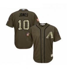 Youth Arizona Diamondbacks 10 Adam Jones Authentic Green Salute to Service Baseball Jersey 