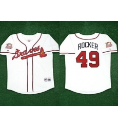 Men Atlanta Braves 49 John Rocker White 2000 All Star Home Stitched Baseball Jersey Men Atlanta Braves 49 John Rocker White 2000 All Star Home Stitched Baseball Jersey