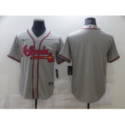 Men Nike Atlanta Braves grey Blank Coolbase Jersey