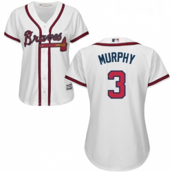 Womens Majestic Atlanta Braves 3 Dale Murphy Authentic White Home Cool Base MLB Jersey