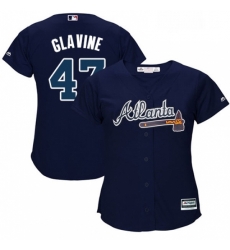 Womens Majestic Atlanta Braves 47 Tom Glavine Authentic Blue Alternate Road Cool Base MLB Jersey