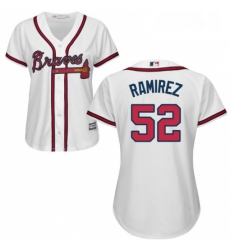 Womens Majestic Atlanta Braves 52 Jose Ramirez Authentic White Home Cool Base MLB Jersey 