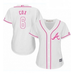 Womens Majestic Atlanta Braves 6 Bobby Cox Authentic White Fashion Cool Base MLB Jersey