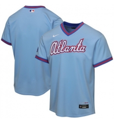 Youth Atlanta Braves Blank Powder Blue 2026 City Connect Stadium Stitched Baseball Jersey Youth Atlanta Braves Blank Powder Blue 2026 City Connect Stadium Stitched Baseball Jersey