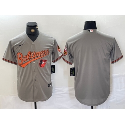 Men Baltimore Orioles Blank Gray Cool Base Stitched Jersey 5