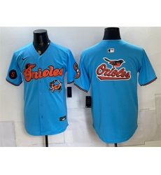Men Baltimore Orioles Team Big Logo Blue With Patch Vapor Premier Limited Stitched Baseball Jerseys