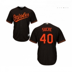 Mens Baltimore Orioles 40 Jesus Sucre Replica Black Alternate Cool Base Baseball Jersey 